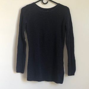 Rachel Zoe Karla Open Knit Sweater Navy Blue Large